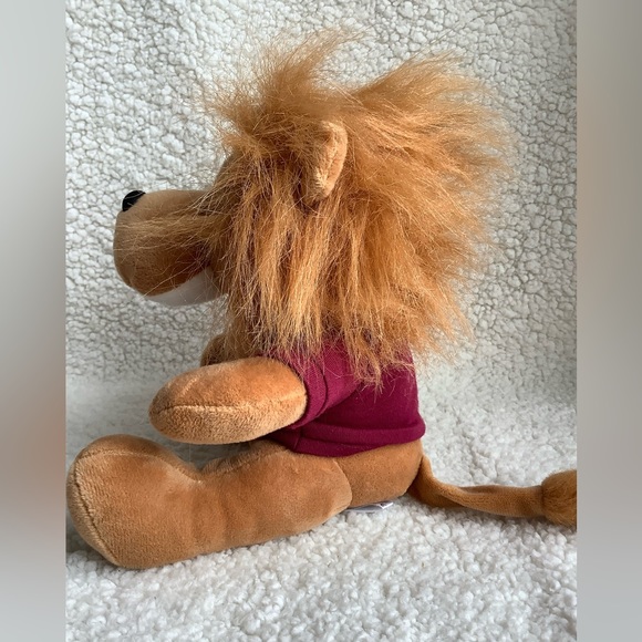 Steven Smith Lion Plush Burgundy Shirt Embroidered Eyes Stuffed Animal Toy - Picture 4 of 6